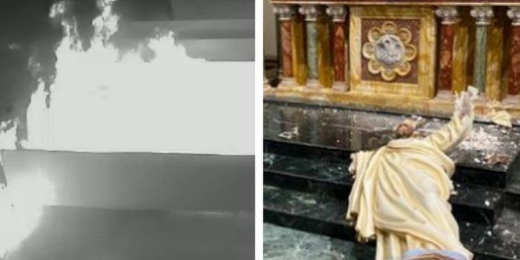 FOTO, VIDEO Napadi na crkve u SAD-u sve češći! Uništen 90 godina star kip Presvetog Srca Isusova, zapaljena crkva…