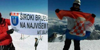 Zastave Širokog Brijega i Herceg – Bosne s ponosom su istaknute na drugom najvišem vrhu u Europi