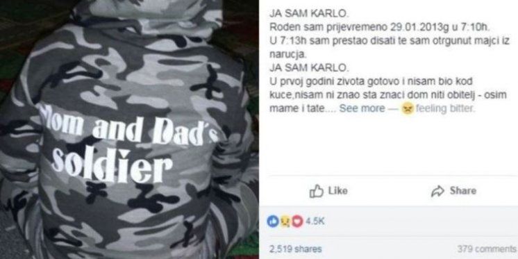 &#039;JA SAM KARLO Pravo sam čudo i najveći ponos mamin i tatin&#039; Jedinom dječaku u Hrvatskoj koji boluje od rijetke i neizlječive bolesti ukinuta invalidnina