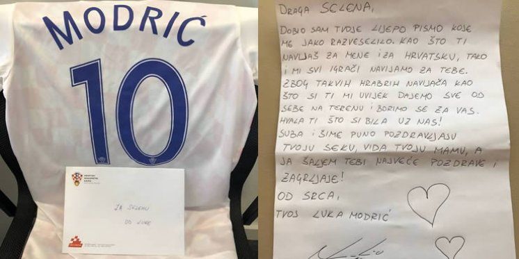 Luka Modrić odgovorio na pismo teško bolesne djevojčice Selene