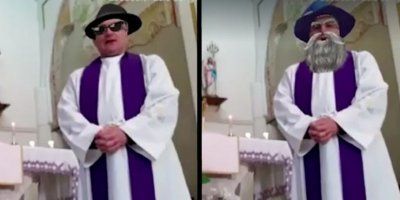 Svećenik slučajno upalio video filtere tijekom prenošenja mise uživo: „Ovo je najbolja stvar ikad”