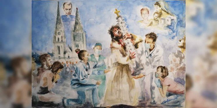 Eva Vukina: Slika Hrvatska na Križnom putu s Isusom
