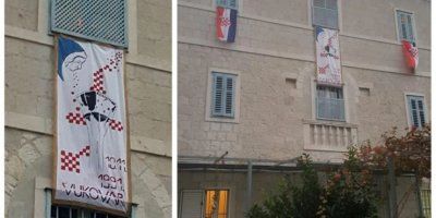 Splitske klarise iz svog su zatvorenog samostana opet oduševile svoje sugrađane: na prozore su izvjesili zastavu i prigodan rad mlade časne Katarine