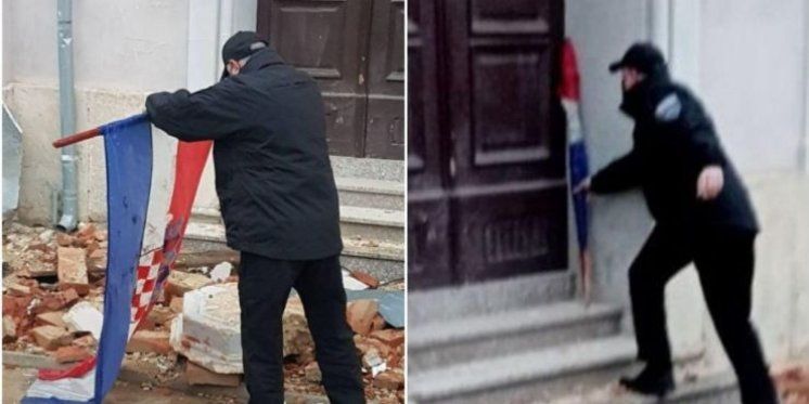 Sarajevski policajac koji je iz blata podigao zastavu RH u porušenoj Petrinji: ‘Želim im da izdrže i da im Bog da snage da sve izdrže‘