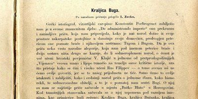 FOTO: Legenda o kraljici Bugi, zanimljiv tekst iz 19. stoljeća!