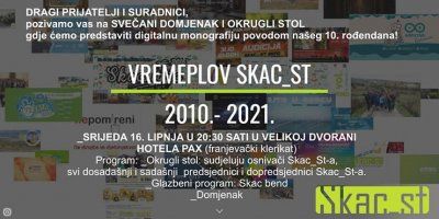 SVEČANO PREDSTAVLJANJE DIGITALNE MONOGRAFIJE &quot;VREMEPLOV SKAC_ST-a 2010.-2020.&quot;