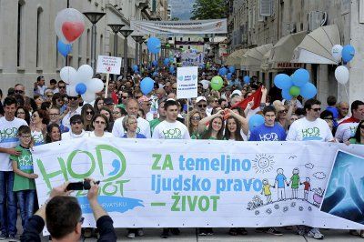 Hod za život ove godine u deset Hrvatskih gradova