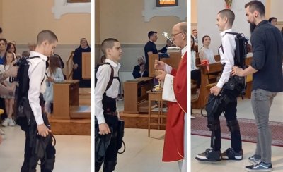 Neslomljiva snaga duha Matea Dodoje (16): Jučer je hodao do oltara i primio sakrament krizme