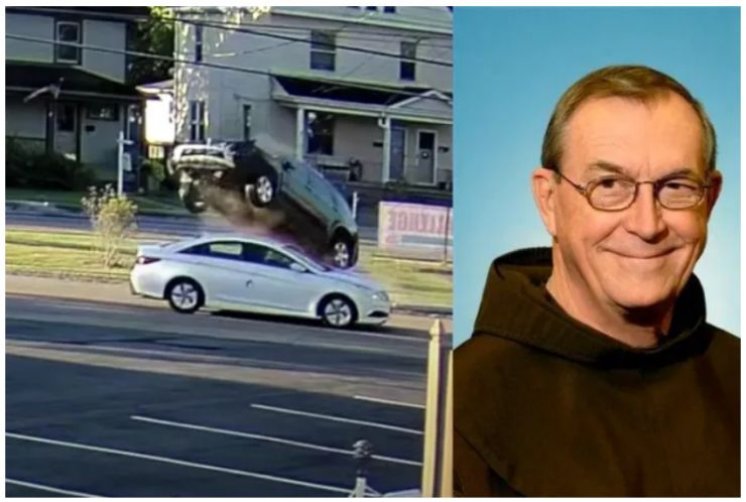 &#039;Čudo&#039; uhvaćeno na videu: Na blagdan anđela čuvara, u preletu automobila ovaj svećenik ostao je neozlijeđen