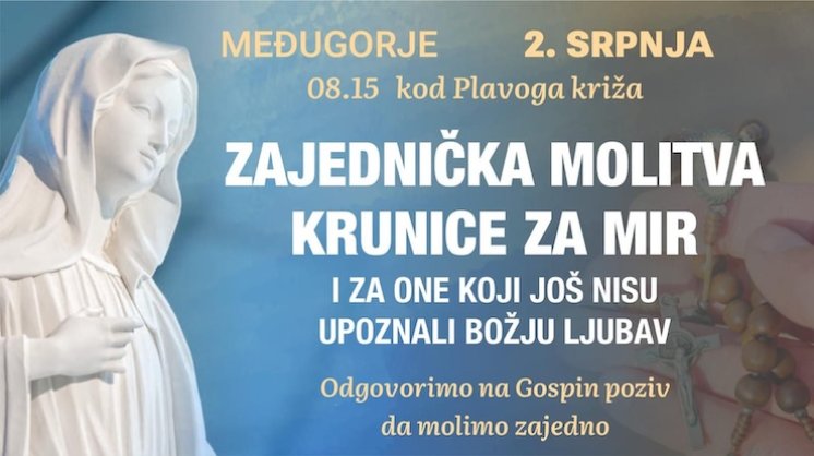 2. srpanj: MOLITVA KOD PLAVOG KRIŽA